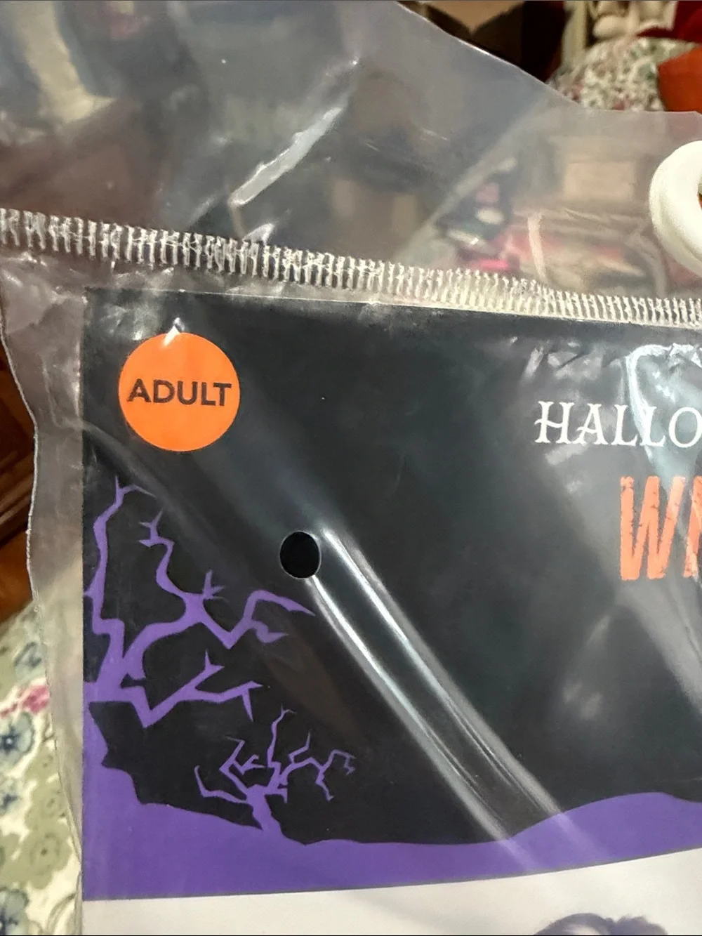 Halloween Glow-In-Blacklight Silver White Wig - Adult NEW